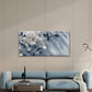 Blue White Leaves Wall Art Canvas Office Home Room Framed 120x60cm