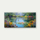 Vibrant Flower Landscape Wall Art Canvas Office Home Room Framed 120x60cm
