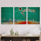 3pcs Urban Graffiti Modern Abstract Metal Print Ready to Hang Art