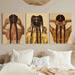 3pcs Fashion Braids Abstract Woman African Metal Print Ready to Hang Art