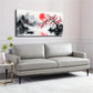 Red Plum Tree Serene Mountain Wall Art Canvas Office Home Room Framed 120x60cm