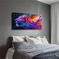 Fiery Tiger Head Modern Décor Wall Art Canvas Office Home Room Framed 120x60cm