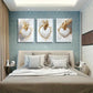 3pcs Modern Abstract Golden Heart White Perfect Wall Art Set Canvas Framed 40x60cm - High Quality Print 100% Australian Made Wall Canvas Ready to Hang