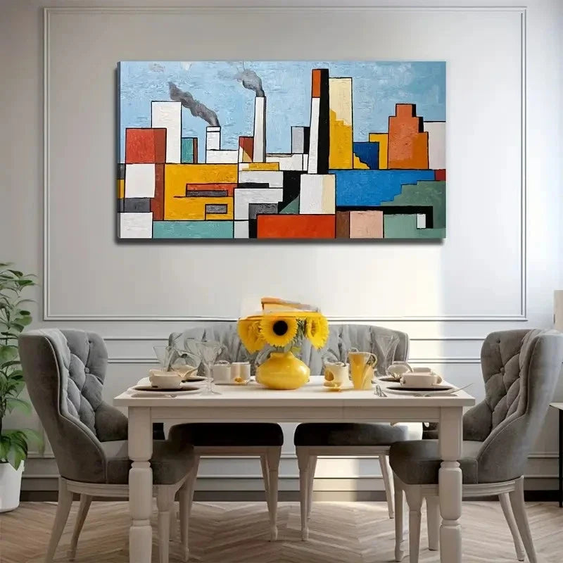 Interesting Factory Wall Art Canvas Office Home Room Framed 120x60cm