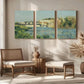 3pcs Serene River & Autumn Trees Metal Print Ready to Hang Art