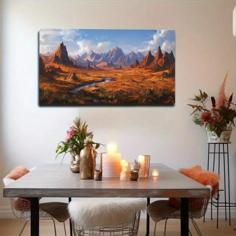 Gobi Desert Landscape Décor Wall Art Canvas Office Home Room Framed 120x60cm