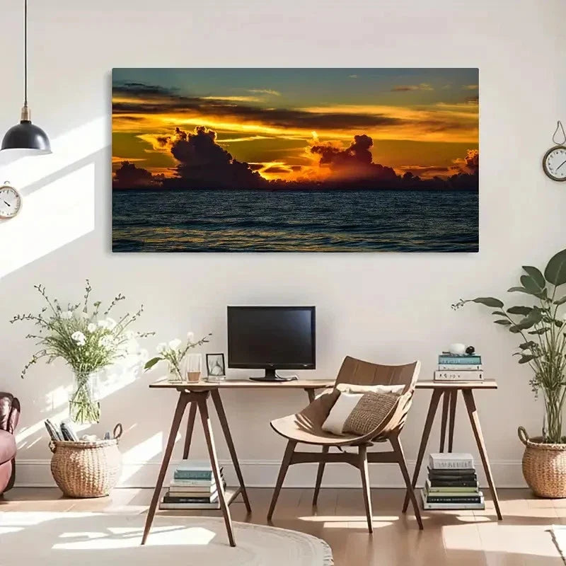 Scenery Landscape Contemporary Wall Art Canvas Office Home Room Framed 120x60cm