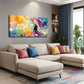 A Scene Woman Holding Flowers Wall Art Canvas Office Home Room Framed 120x60cm