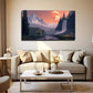 Serene Mountain River With Moon Wall Art Canvas Office Home Room Framed 120x60cm