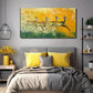 Running Antelope Perfect Wall Art Canvas Office Home Room Framed 80x45cm