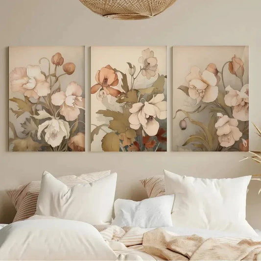 3pcs Modern Minimalistic Contemporary Painting Metal Print Ready to Hang Art
