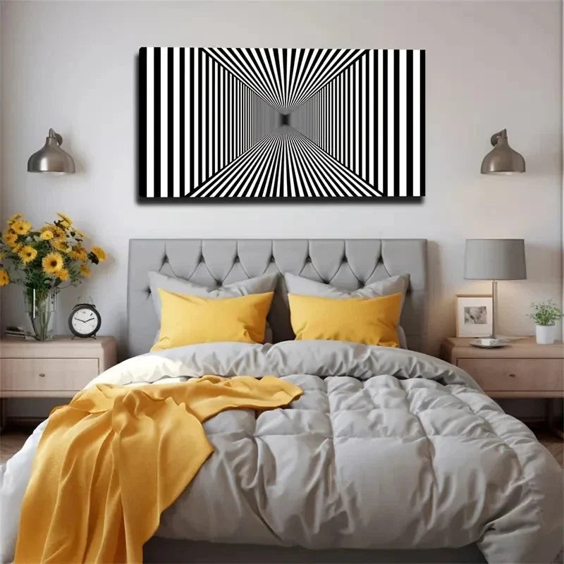 Abstract Vertical Perspective Wall Art Canvas Office Home Room Framed 120x60cm