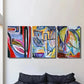 3pcs Brushwork Abstract Decorative Painting Wall Art Set Canvas Framed 40x60cm - High Quality Print 100% Australian Made Wall Canvas Ready to Hang