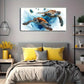 Sea Turtles Swimming Blue White Wall Art Canvas Office Home Room Framed 120x60cm