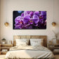 Vibrant Purple Orchid Design Wall Art Canvas Office Home Room Framed 80x45cm