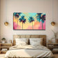 Palm Trees & Gradient Sky Wall Art canvas office home room framed 120x60cm
