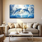 Dolphins Leaping Love Wall Art Canvas Office Home Room Framed 120x60cm