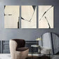 3pcs Modern Abstract Black and White Geometric Metal Print Ready to Hang Art