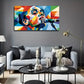 Singing Woman Suitable Wall Art Canvas Office Home Room Framed 80x45cm