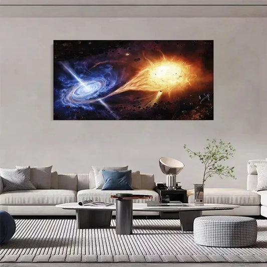 Cosmic Galaxies Astronomy Wall Art Canvas Office Home Room Framed 120x60cm