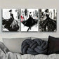 3pcs A model Art Painting Luxurious Metal Print Ready to Hang Art