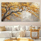Abstract Gold Leaf Plant wall canvas office home room framed 120x60cm