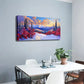 Snow Mountain Landscape Red Wall Art Canvas Office Home Room Framed 120x60cm