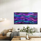 Glossy Gradient Wave Texture Wall Art Canvas Office Home Room Framed 80x45cm