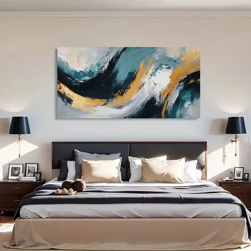 Soft Palette Geometric Pattern Wall Art Canvas Office Home Room Framed 120x60cm