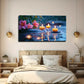 Serene Water Surface Candles Wall Art Canvas Office Home Room Framed 120x60cm