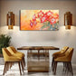 Vibrant Red Flowers Green Wall Art Canvas Office Home Room Framed 120x60cm