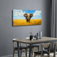 A Close-Up Of An Elephant Wall Art Canvas Office Home Room Framed 120x60cm
