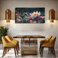 Blooming for Lotus Flower Décor Wall Art Canvas Office Home Room Framed 120x60cm