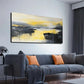 Yellow Like Light Or Sky Rocks Wall Art Canvas Office Home Room Framed 120x60cm