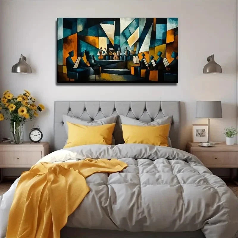Abstract People Perfect Wall Art Canvas Office Home Room Framed 120x60cm