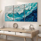 3pcs Modern Elegant Stylish Abstract Ocean Wave Wall Art Set Canvas Framed 40x60cm - High Quality Print 100% Australian Made Wall Canvas Ready to Hang