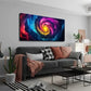 Abstract Swirl Colorful Vortex Wall Art Canvas Office Home Room Framed 120x60cm