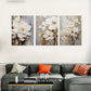 3pcs Abstract White Floral Canvas Framed 40x60cm - High Quality Print 100% Australian Made Wall Canvas Ready to Hang