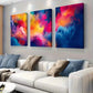 3pcs Modern Abstract Colorful Gradient  Wall Art Set Canvas Framed 40x60cm - High Quality Print 100% Australian Made Wall Canvas Ready to Hang