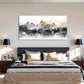 Colored Peaks Golden Peak Wall Art Canvas Office Home Room Framed 80x45cm