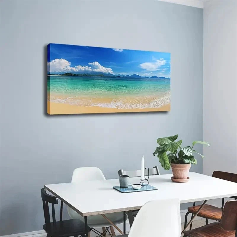 Deco Classic Minimalist Solid Wall Art Canvas Office Home Room Framed 120x60cm