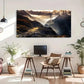 Brown Black Mountains Under Sky Wall Art Canvas Office Home Room Framed 120x60cm