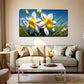 Petals Yellow Flower Core Wall Art Canvas Office Home Room Framed 80x45cm