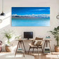 Seaside Mountain Landscape Wall Art Canvas Office Home Room Framed 120x60cm