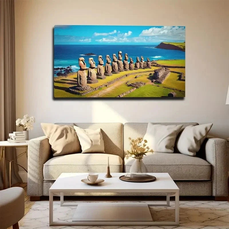 Resurrection Island Giant Wall Art Canvas Office Home Room Framed 80x45cm