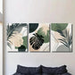 3pcs Boho Green Beige Gray Plant Wall Art Set Canvas Framed 40x60cm - High Quality Print 100% Australian Made Wall Canvas Ready to Hang
