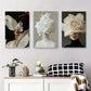 3pcs White Flower Fashion Portrait Abstract Metal Print Ready to Hang Art