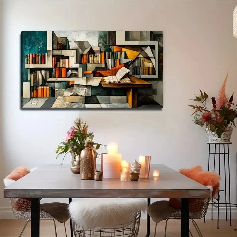Exquisite Study Decoration Wall Art Canvas Office Home Room Framed 120x60cm
