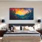 Sunset Forest Tree Dramatic Sky Wall Art Canvas Office Home Room Framed 120x60cm