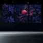 3pcs Roses Leaves Purple Themed Metal Print Ready to Hang Art